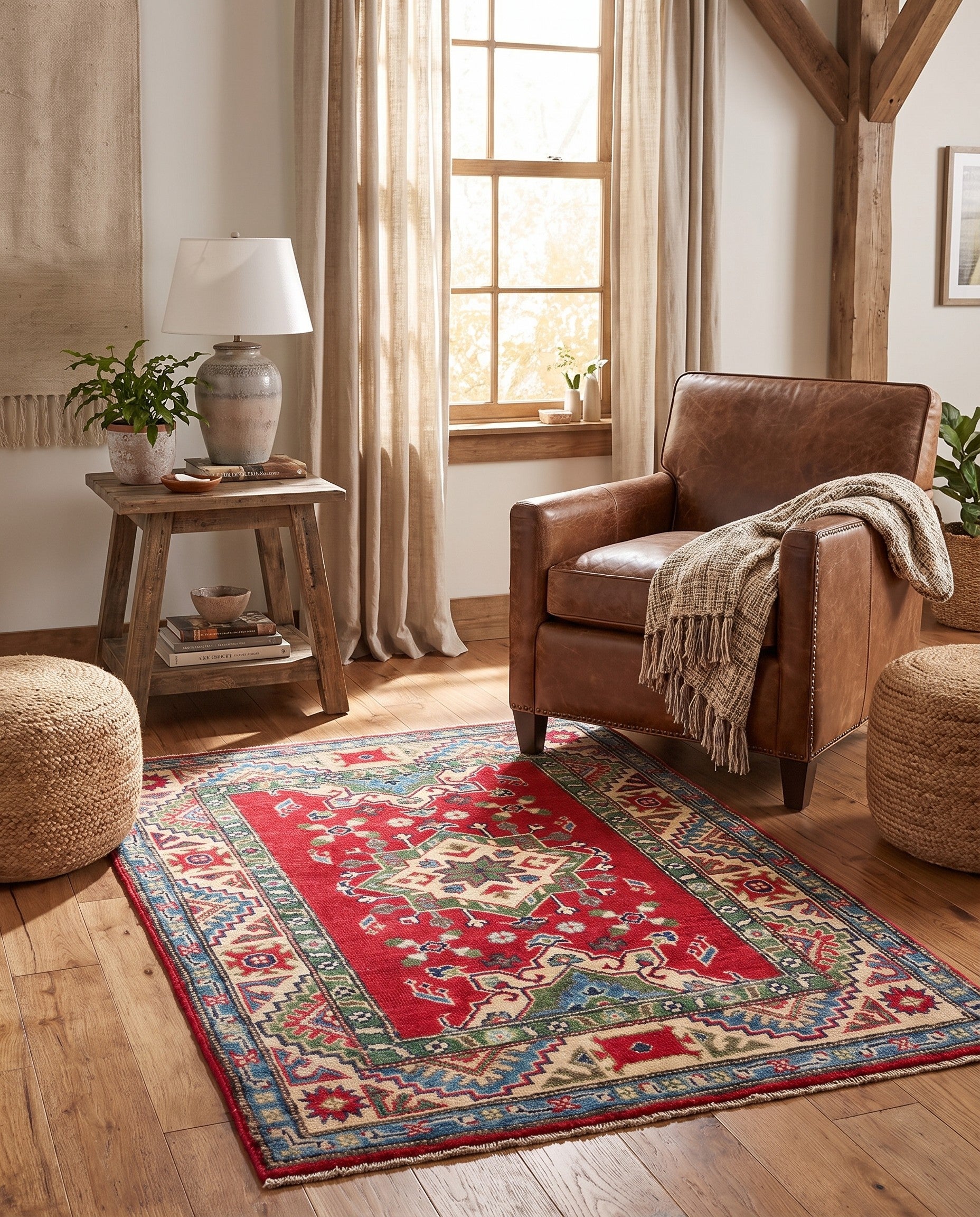 2' 9 x 4' Hand Knotted Kazak Rug