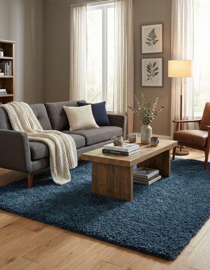 7' 6 x 7' 10 Zermatt Shag Square Rug