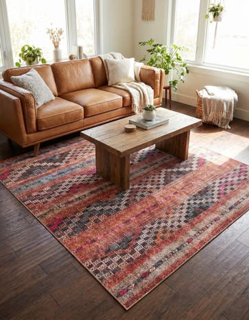 7' 6 x 7' 6 Washable Timeless Square Rug