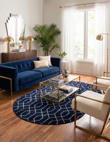 5' 3 x 8' Marilyn Monroe&trade; Glam Trellis Oval Rug