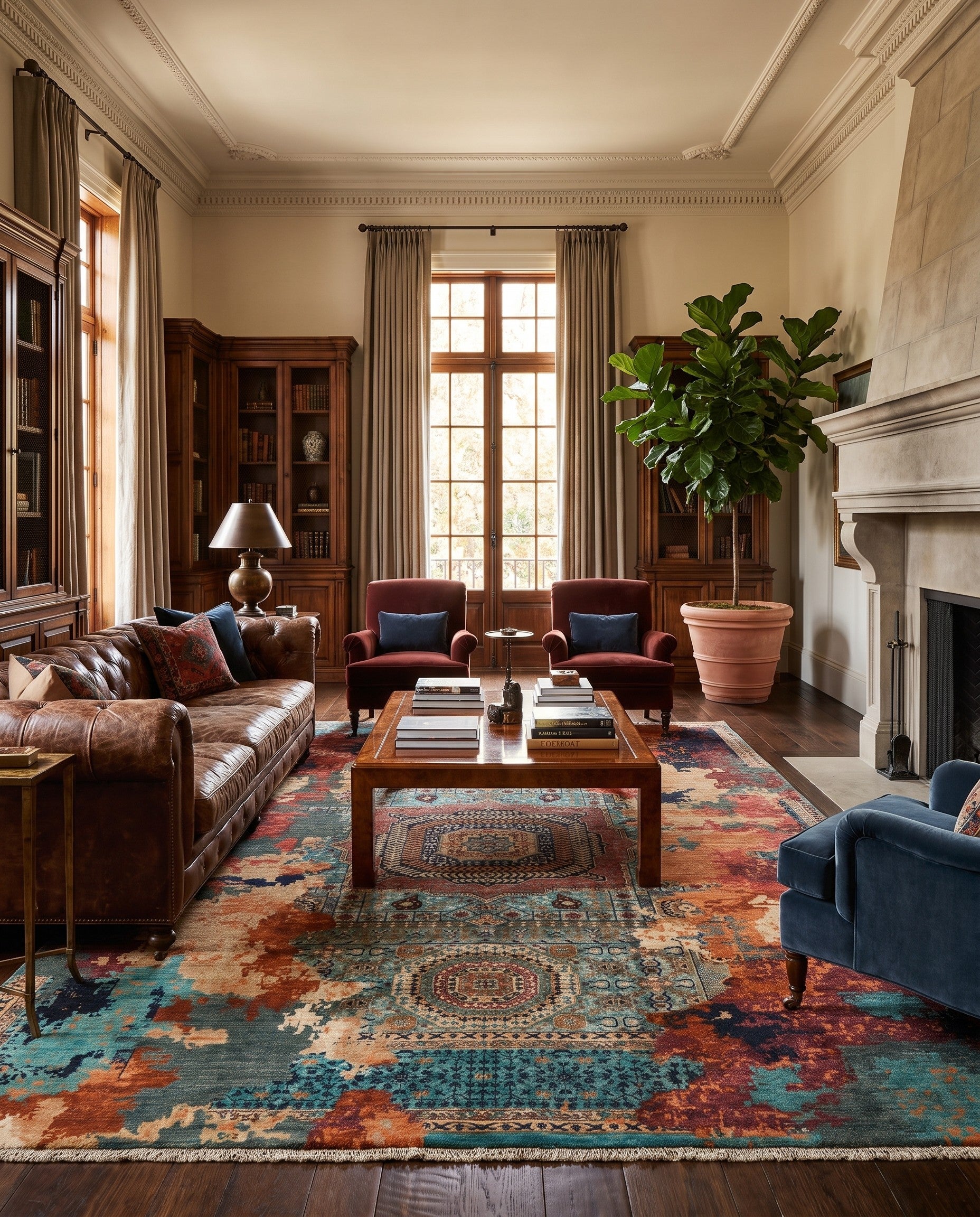8' 2 x 9' 10 Hand Knotted Mamluk Ziegler Rug