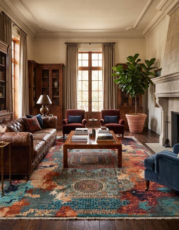 8' 2 x 9' 10 Hand Knotted Mamluk Ziegler Rug