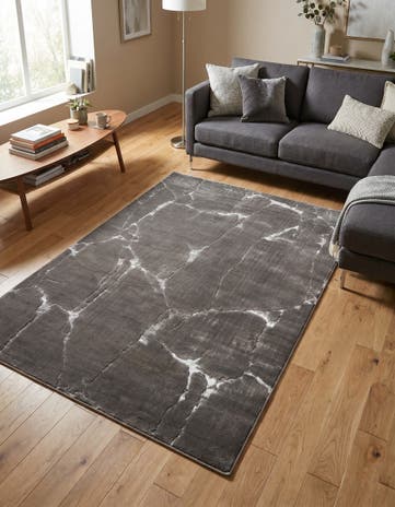 Gray and Silver Vogue Geo Rug