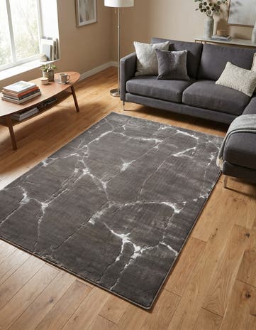 Gray and Silver Vogue Geo Rug
