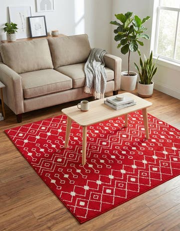 5' 3 x 5' 3 Moroccan Trellis Square Rug