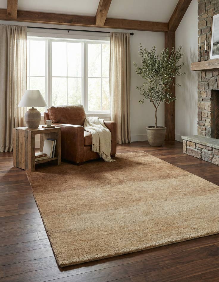 Detail image of 4' 1 x 6' Hand Knotted Kashkuli Gabbeh Wool Rug