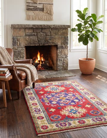 2' 10 x 4' 2 Hand Knotted Kazak Rug