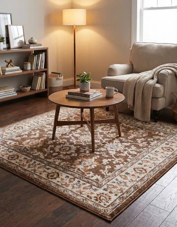 Brown Charlotte Square Rug