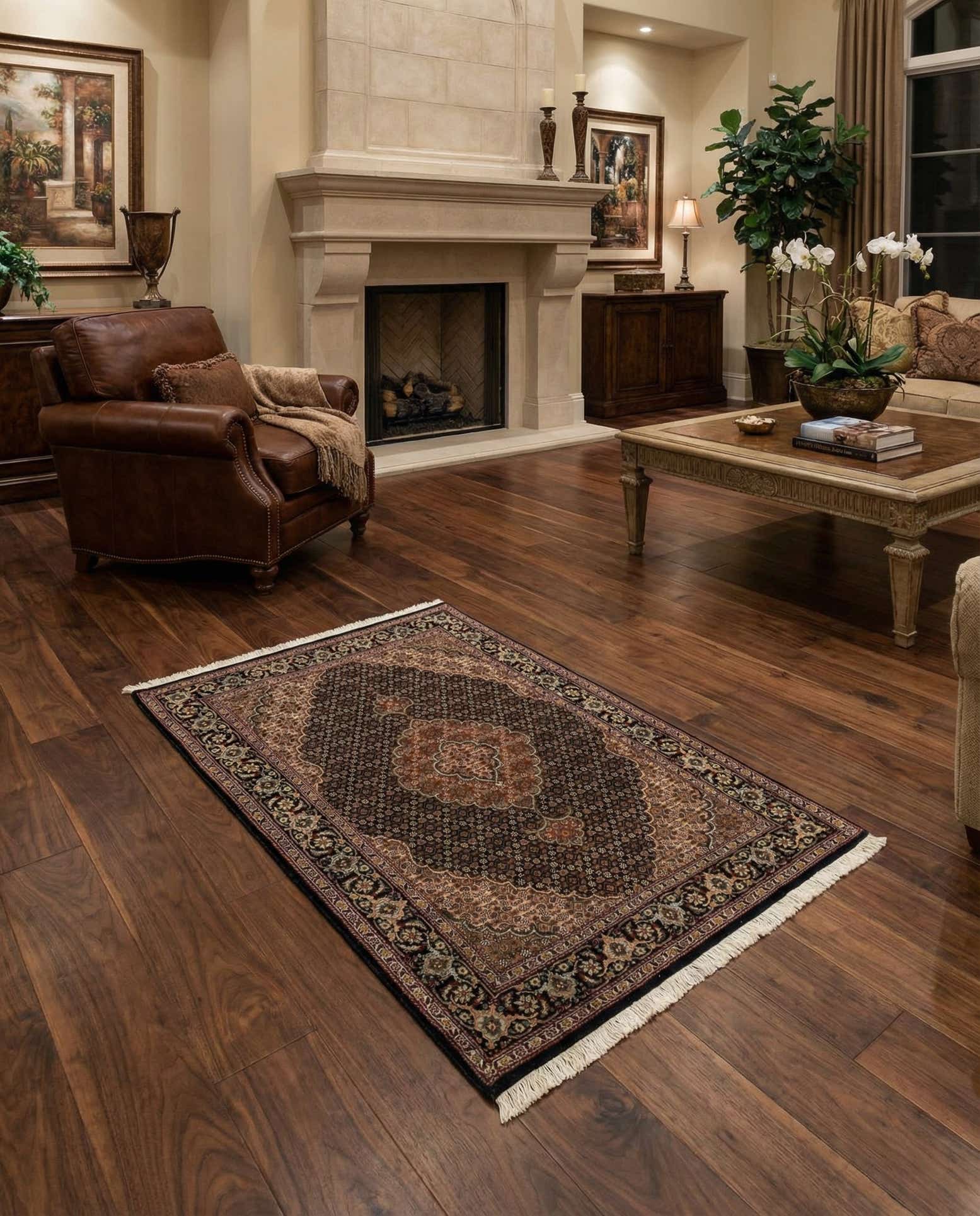 3' 5 x 5' 1 Tabriz Wool Rug