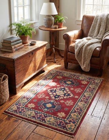 2' x 2' 11 Hand Knotted Kazak Rug