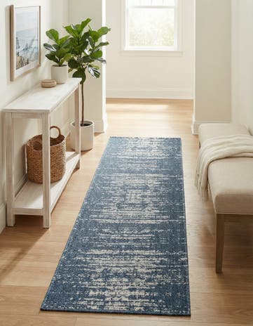 Navy Blue Georgia Runner Rug