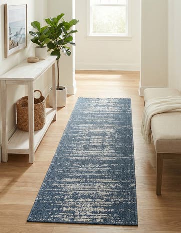 Navy Blue Georgia Runner Rug