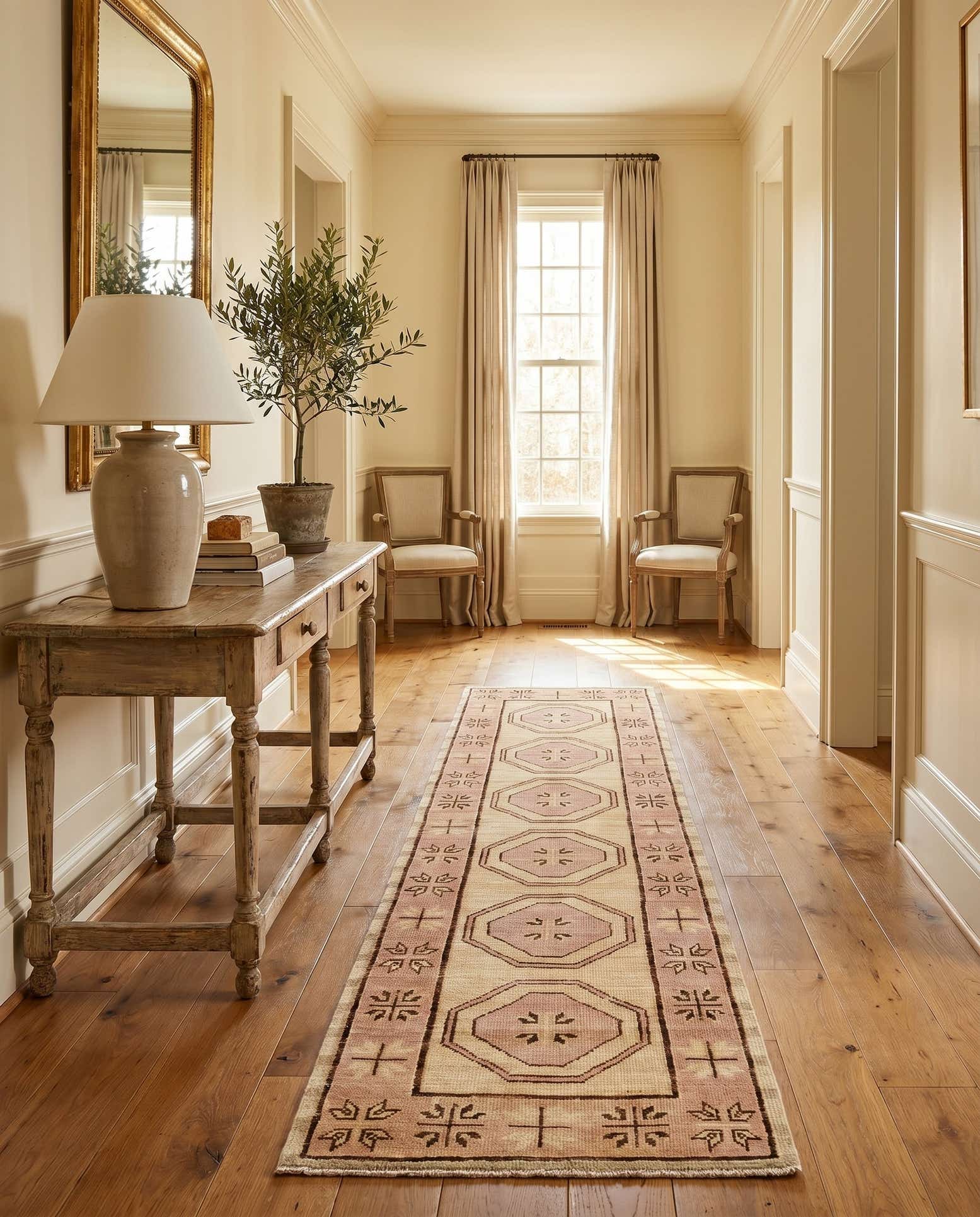 2' 9 x 10' 4 Hand Knotted Oushak Wool Runner Rug