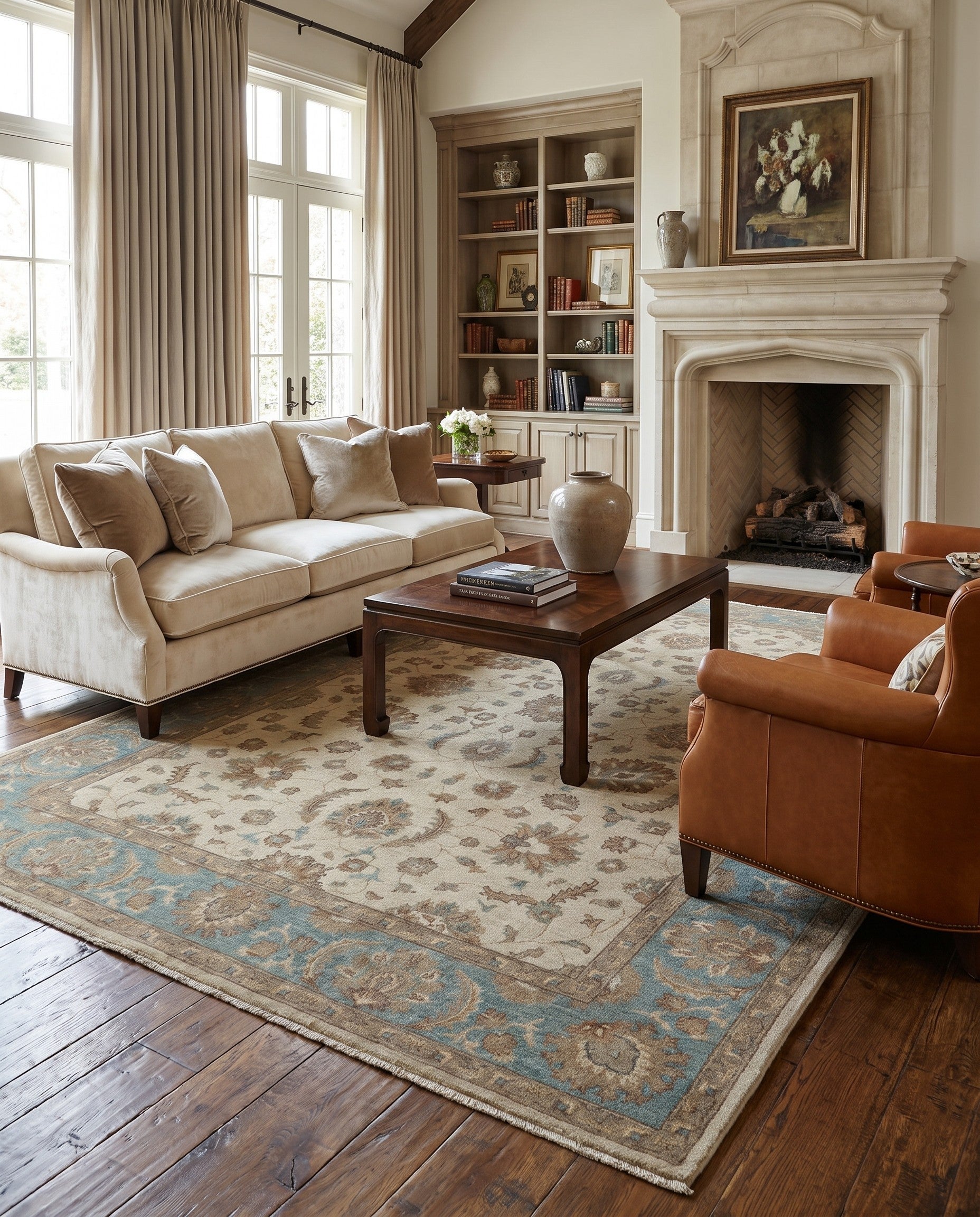 8' 5 x 11' 4 Hand Knotted Ziegler Rug