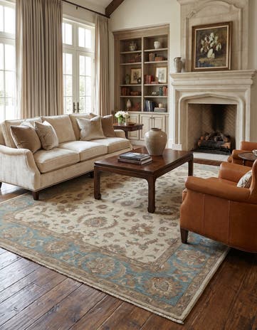 8' 5 x 11' 4 Hand Knotted Ziegler Rug