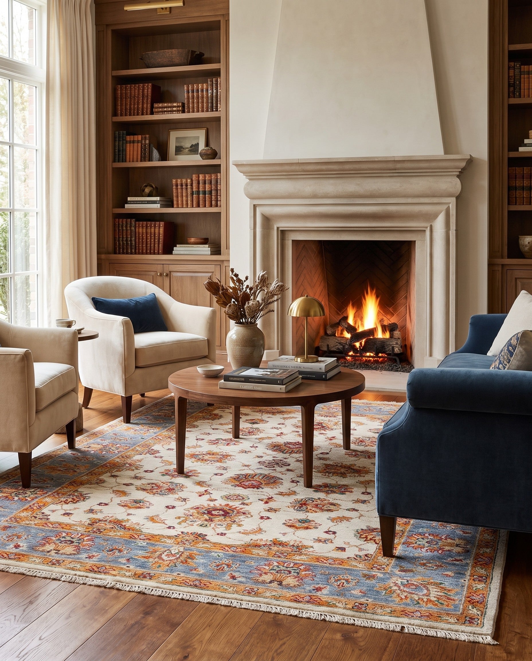5' x 6' 5 Hand Knotted Ziegler Rug