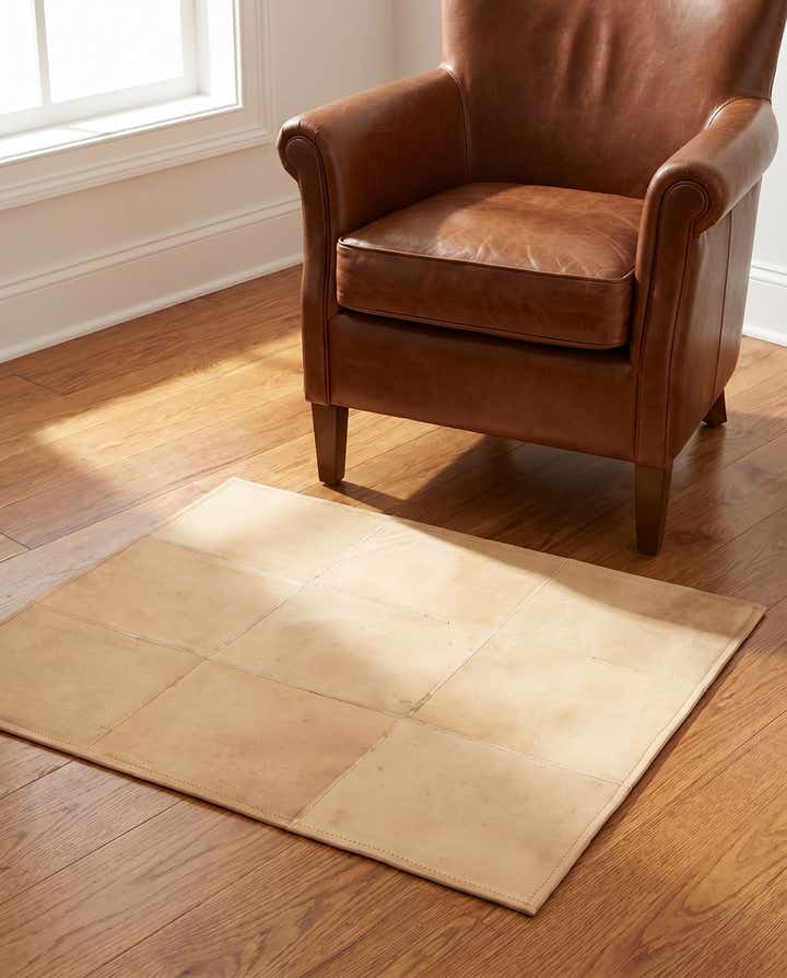 2' 1 x 3' 1 Cowhide Leather Rug