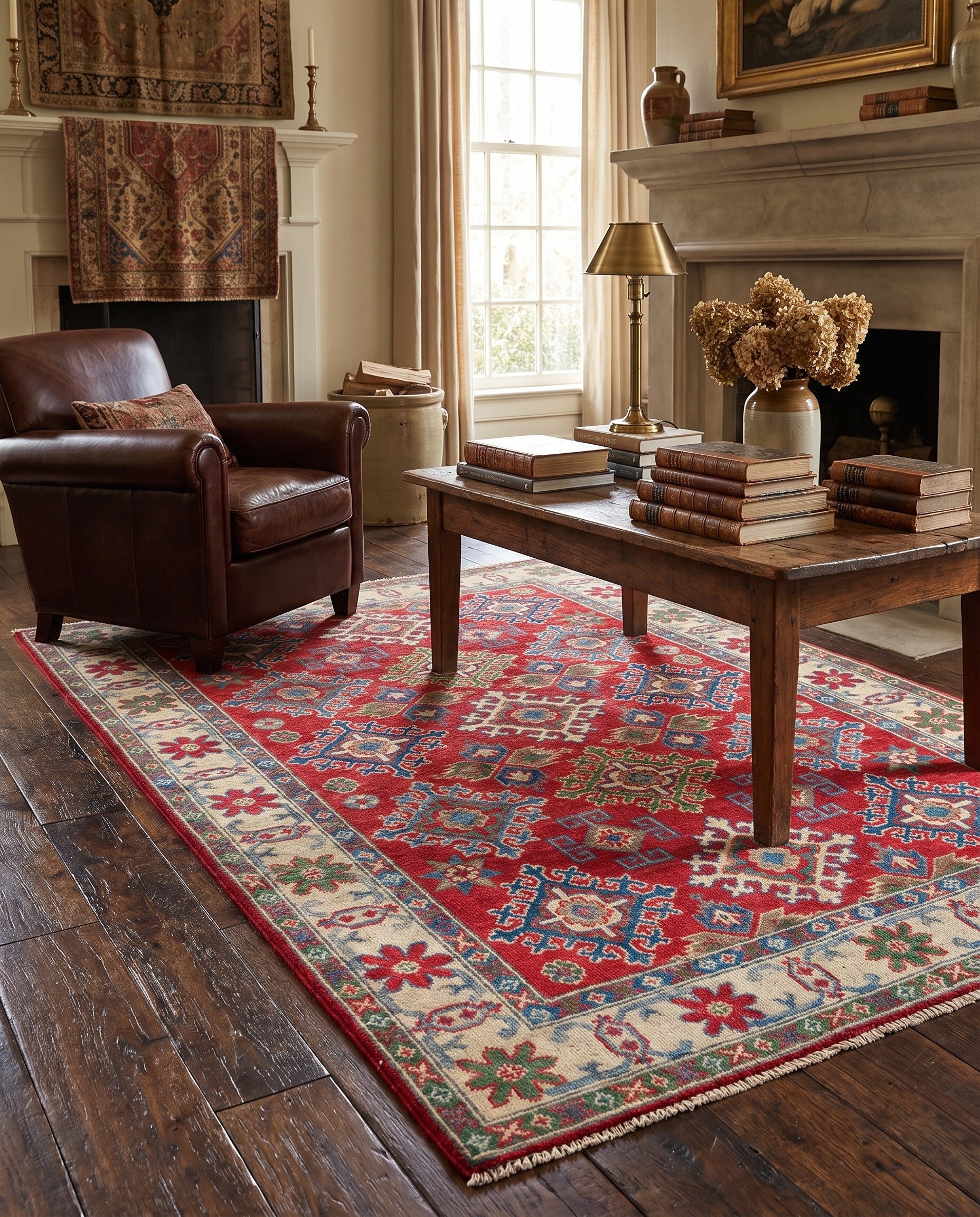 3' 11 x 6' Hand Knotted Kazak Rug