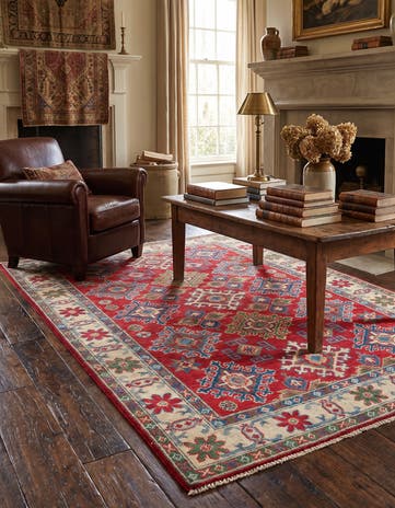 120cm x 180cm Noué main Kazak Tapis