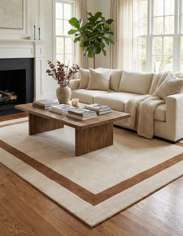 7' 10 x 10' Jill Zarin Border Wool Rug