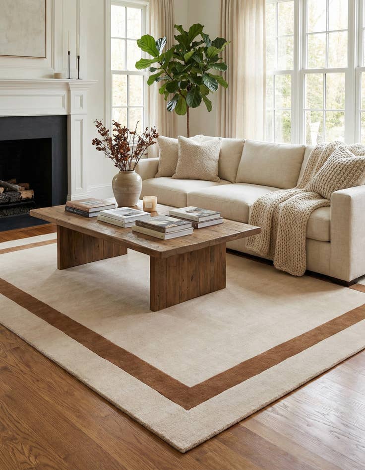 Detail image of 7' 10 x 10' Jill Zarin Border Wool Rug