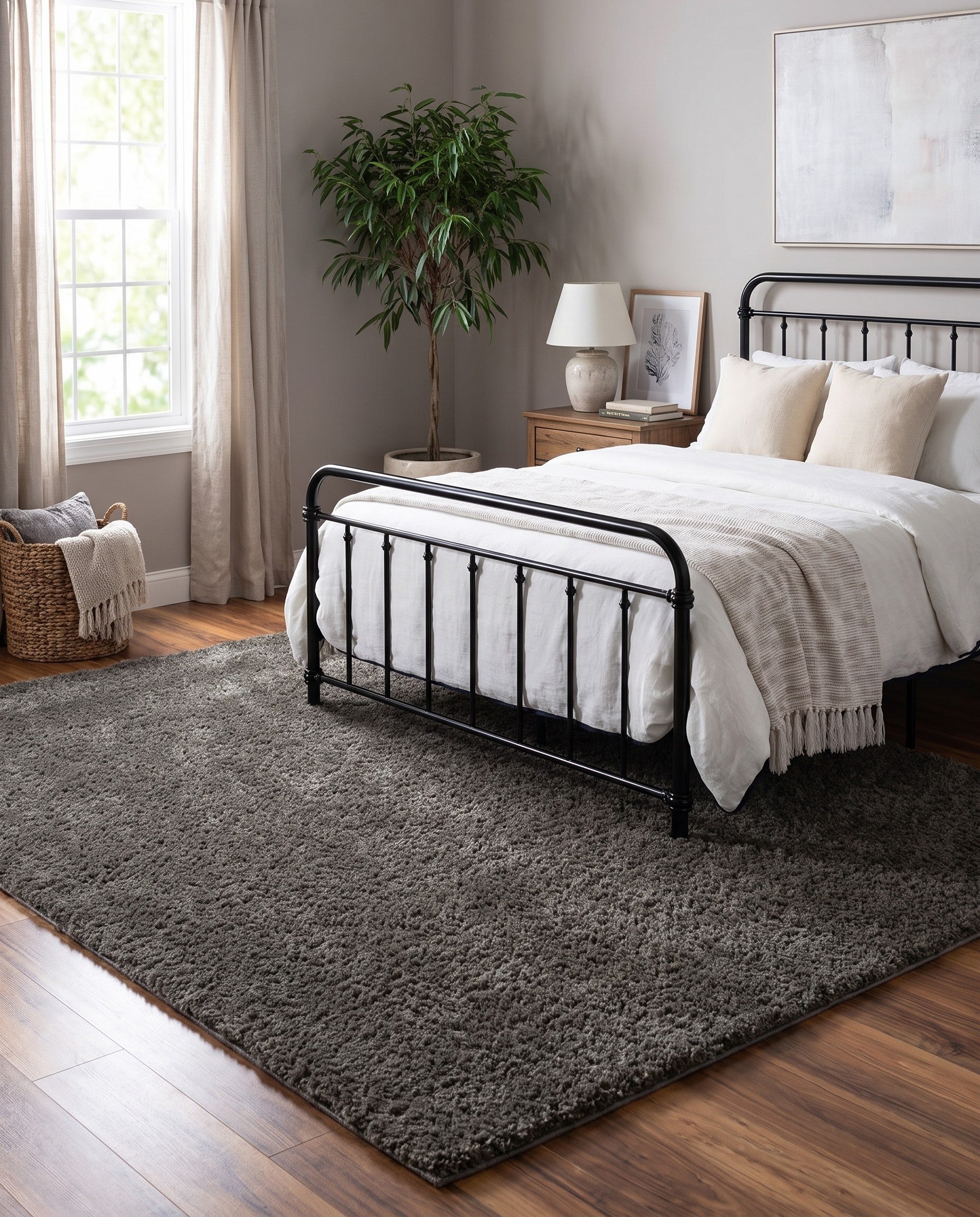 9' x 12' 2 Soft Solid Shag Rug