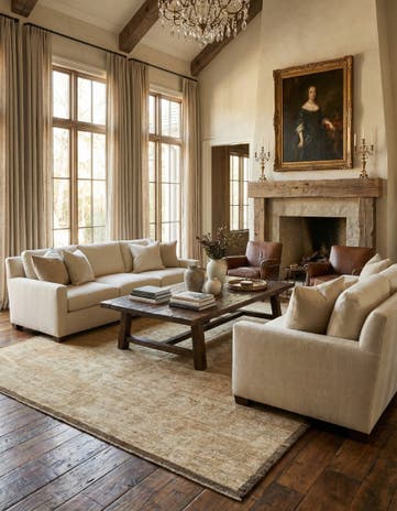 8' 3 x 10' 2 Hand Knotted Oushak Wool Rug