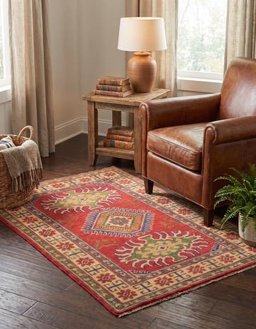 2' 9 x 4' Hand Knotted Kazak Rug
