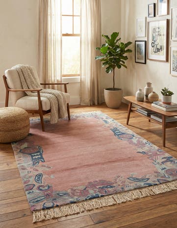 4' 2 x 5' 10 Hand Knotted Nepal Wool Rug