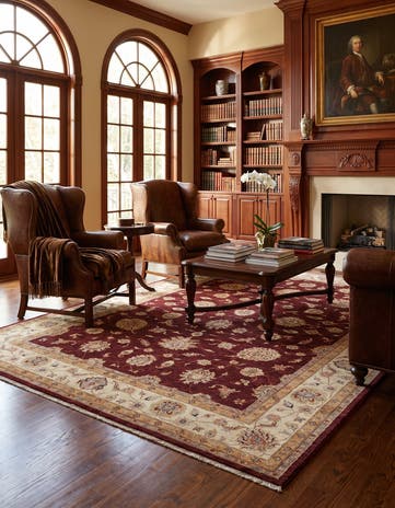 8' 5 x 11' 7 Hand Knotted Ziegler Rug