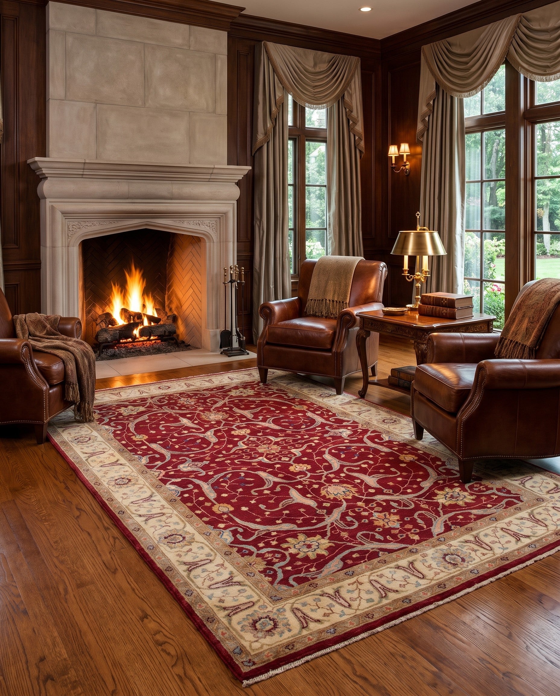 5' x 7' 1 Hand Knotted Ziegler Rug