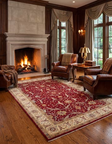 5' x 7' 1 Hand Knotted Ziegler Rug