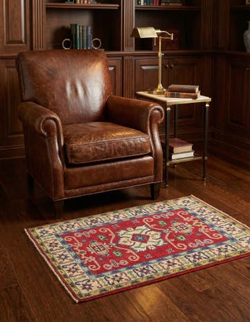 3' x 4' 2 Hand Knotted Kazak Rug