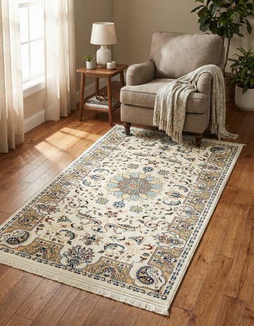 Ivory Nain Design Rug
