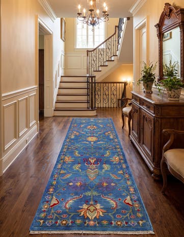 2' 9 x 9' 10 Hand Knotted Kazak Runner Rug