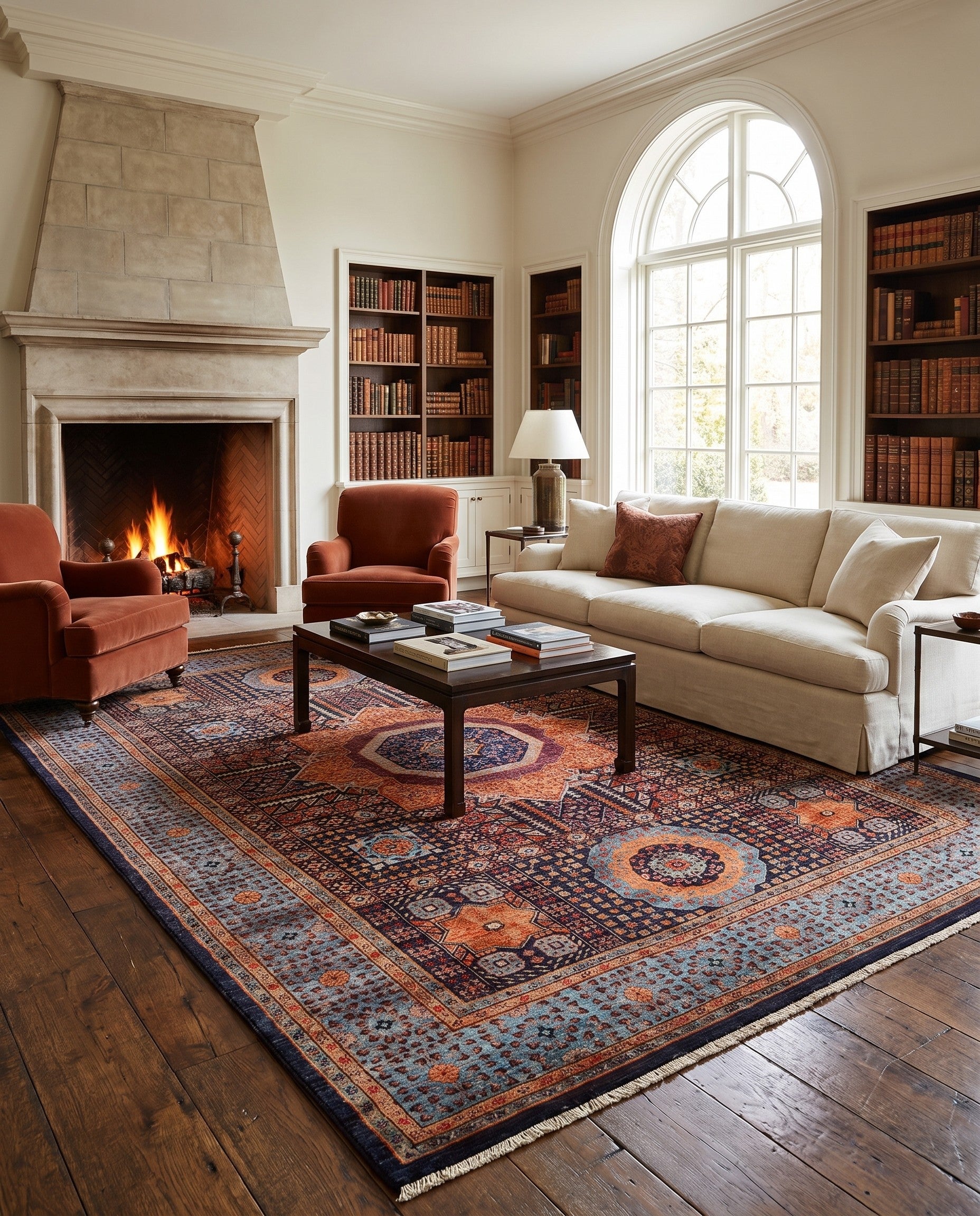 8' 2 x 11' 7 Hand Knotted Mamluk Ziegler Rug