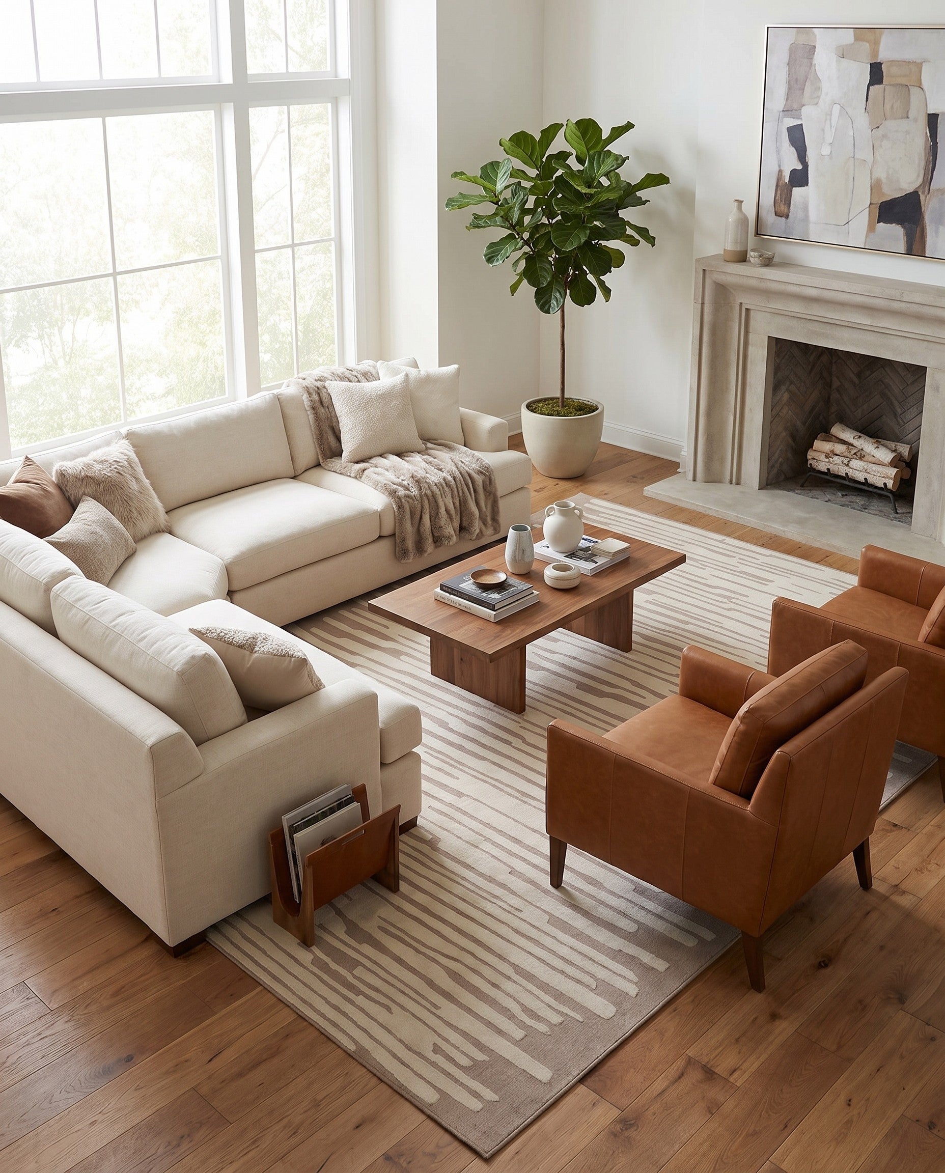 Jill Zarin Beige and Ivory Uptown Rug