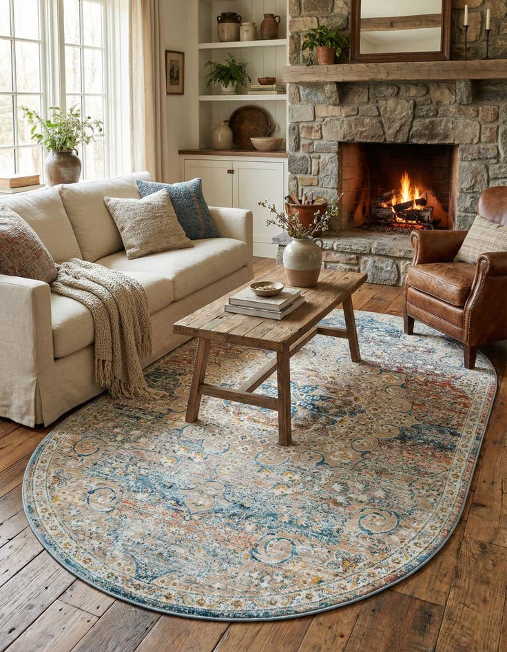 Detail image of 5' 3 x 8' Newport Oval Rug