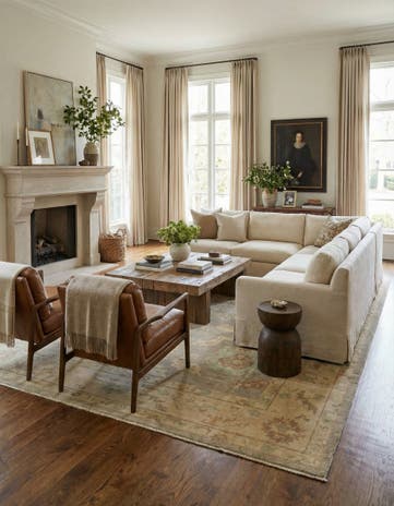 9' x 11' 10 Hand Knotted Oushak Wool Rug
