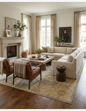 9' x 11' 10 Hand Knotted Oushak Wool Rug