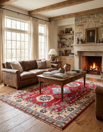 5' x 6' 8 Hand Knotted Kazak Rug