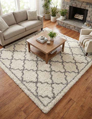 Pearl Infinity Shag Square Rug