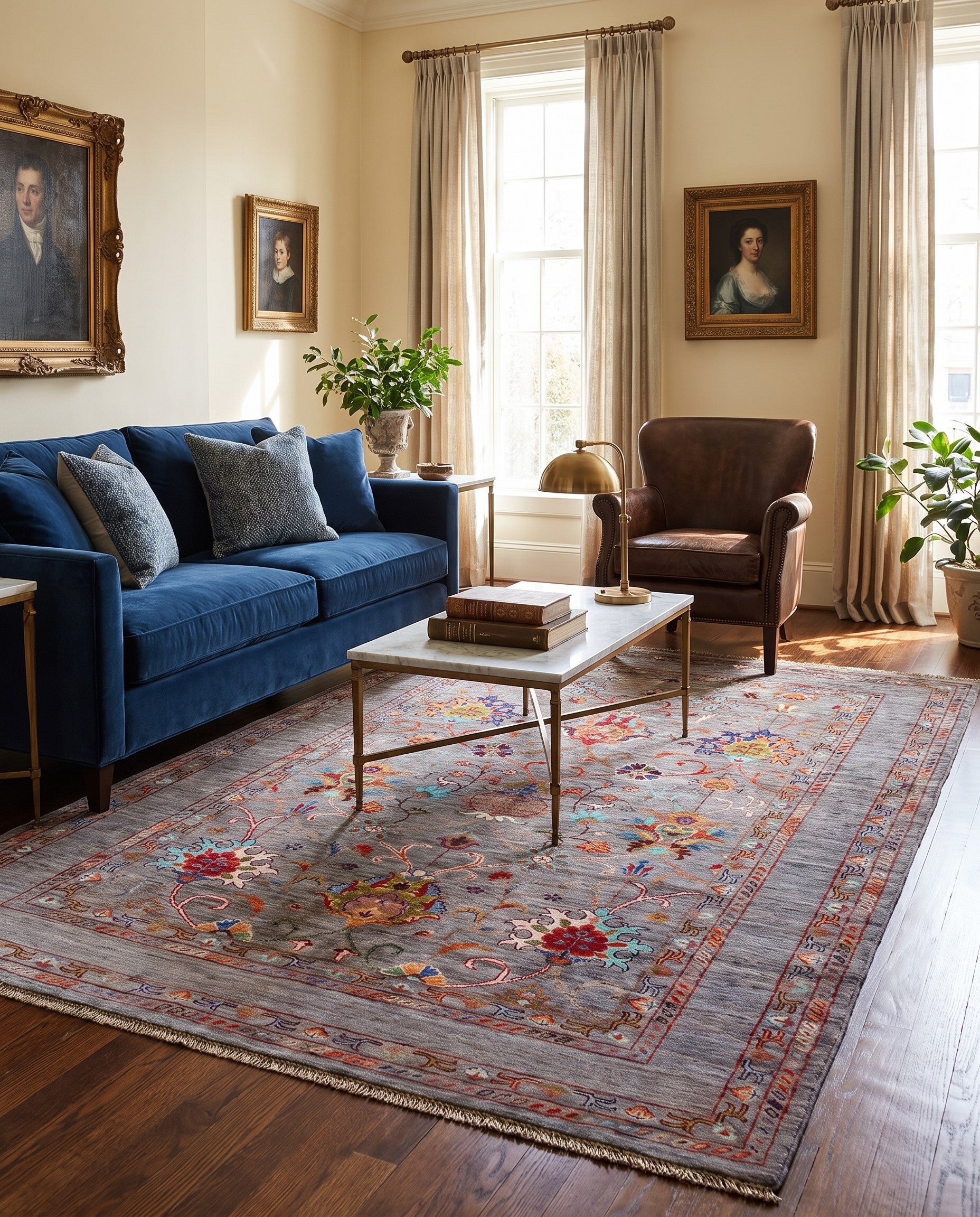 5' 1 x 6' 9 Hand Knotted Ariana Ziegler Rug