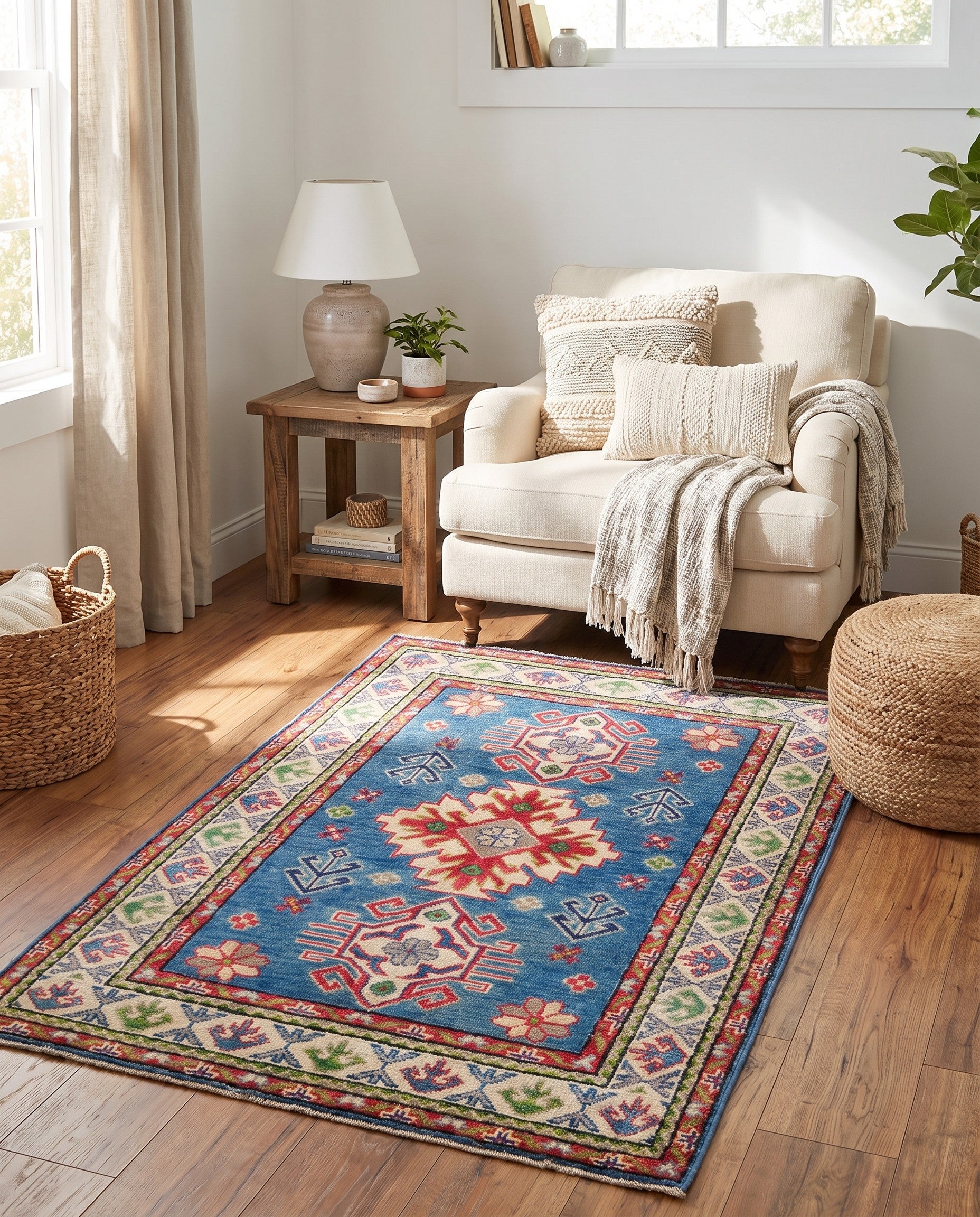 2' 9 x 4' 1 Hand Knotted Kazak Rug