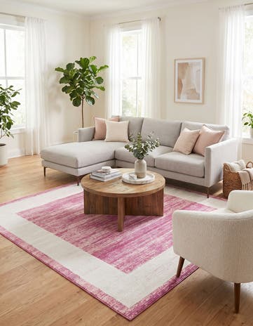 Jill Zarin Pink Uptown Yorkville Square Rug
