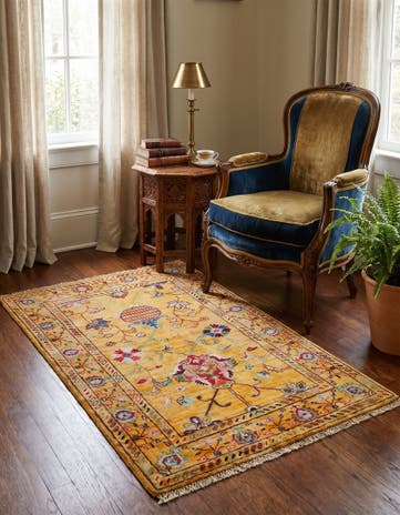 2' 7 x 4' Hand Knotted Ariana Ziegler Rug