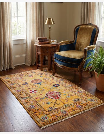 2' 7 x 4' Hand Knotted Ariana Ziegler Rug