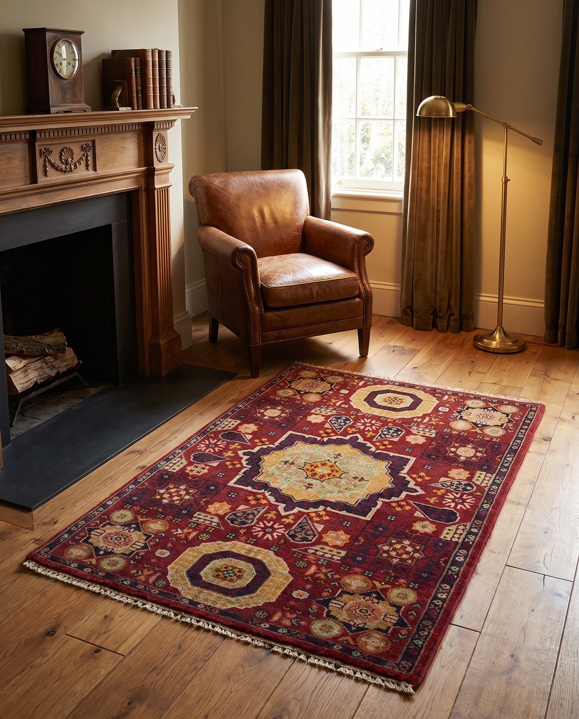 2' 8 x 3' 11 Hand Knotted Mamluk Ziegler Rug
