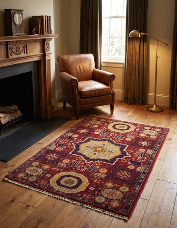 2' 8 x 3' 11 Hand Knotted Mamluk Ziegler Rug