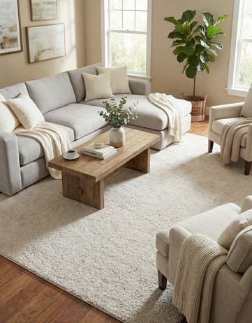 9' x 12' Solid Frieze Rug